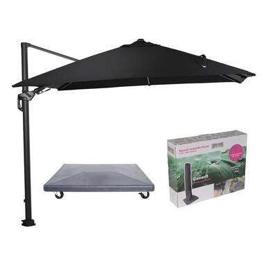 Hawaii Lumen parasol - zwart doek - incl. 90 kg voet en hoes product