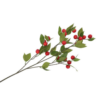 DK Design Kunstbloem fruit tak appels - 90 cm - rood product