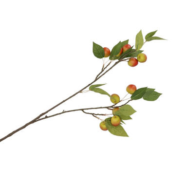 DK Design Kunstbloem fruit tak appels - 76 cm - rood/groen product