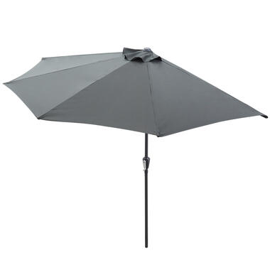 Halfronde parasol voor balkon of terras, 3 meter diameter, Grijs product