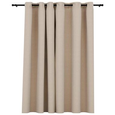 vidaXL - Gordijn - Beige - Stof - 290 x 245 cm product