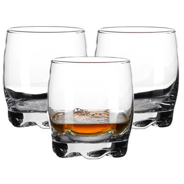 LAV Whiskey/ drinkglazen - deco glas - 3ST - 290 ml product