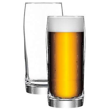 LAV Bierglazen - 2x - 380 ml/0,38L - stevig glas - Stijlvolle glazen product