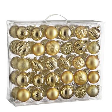 House of Seasons Kerstballen Set - 60 Stuks - Goud product