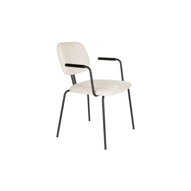 Housecraft Bouton Eetkamerstoelen met armleuning Off White - Set van 2 product