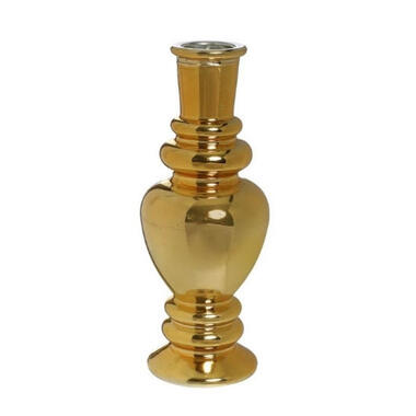 Ideas 4 Seasons vaasje Venice - glas - transparant goud - D5.7 x H15 cm product