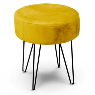 Unique Living - Poef Davy D35x40cm bamboo yellow product