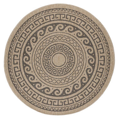 Floral Rond Laagpolig Beige - 160 CM ROND product