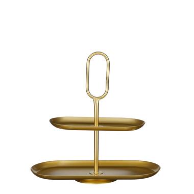 Mica Decorations Rama Etagere 2 Laags - L38 x B17 x H37 cm - Goud product