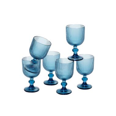 Mica Decorations Merlot Wijnglas - Set van 6 - 250 ml - Blauw product