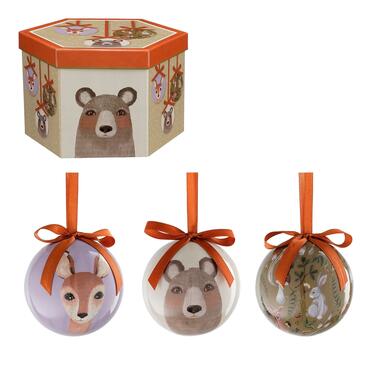 House of Seasons Kerstballen Set - 14 Stuks - Oranje, Lichtgroen product