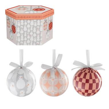 House of Seasons Kerstballen Set - 14 Stuks - Perzik, Grijs product