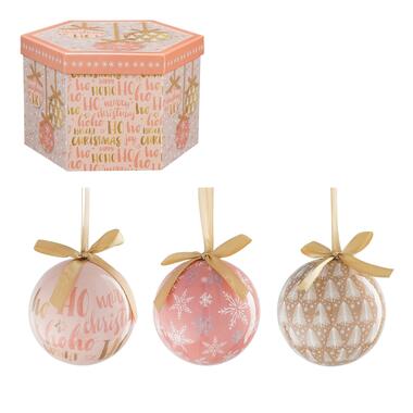 House of Seasons Kerstballen Set - 14 Stuks - Perzik, Roze product