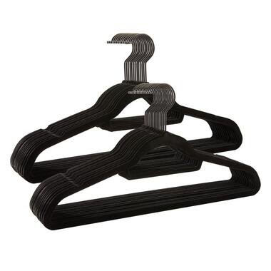 ACAZA - 50 Anti-slip kleerhangers - Zwarte haak product