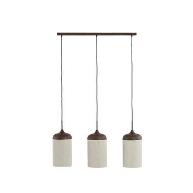 Hanglamp Dania - Bruin/Crème - 90x22x32cm - 3L product