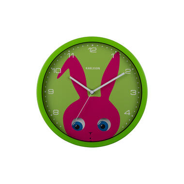 Karlsson - Wandklok Peekaboo Ladybug - Groen- Ø30,8cm product