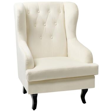 ALTA - Chesterfield fauteuil - Gebroken wit - Polyester product