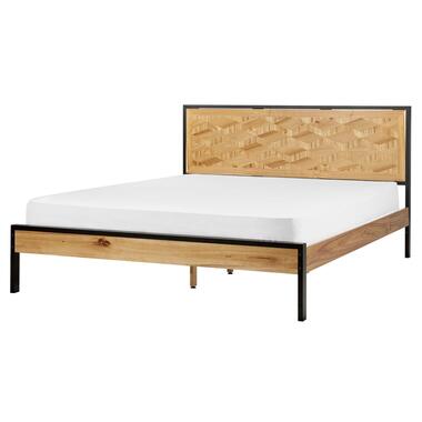 ERVILLERS - Tweepersoonsbed - Lichtbruin - 160 x 200 - MDF product