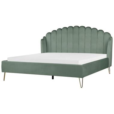 AMBILLOU - Tweepersoonsbed - Groen - 180 x 200 cm - Fluweel product