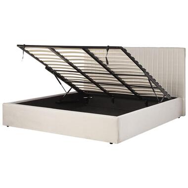 VION - Bed met opbergruimte - Beige - 180 x 200 cm - Polyester product