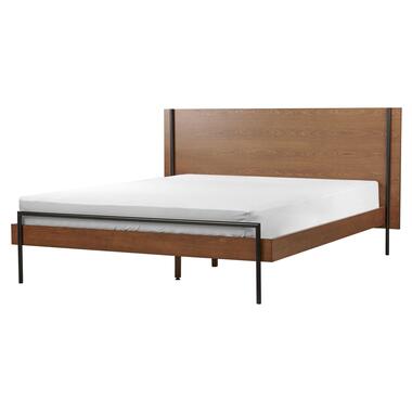 LIBERMONT - Tweepersoonsbed - Donkerbruin - 160 x 200 cm - MDF product