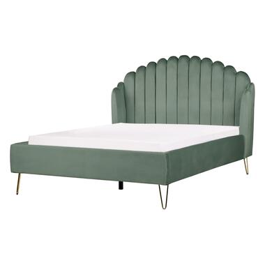 AMBILLOU - Tweepersoonsbed - Groen - 140 x 200 cm - Fluweel product