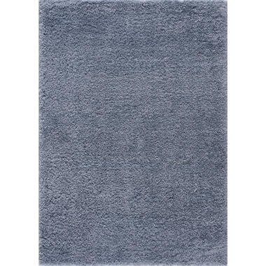 Porto Soft Fluffy Vloerkleed Hoogpolig Effen Blauw - 200X290 CM product