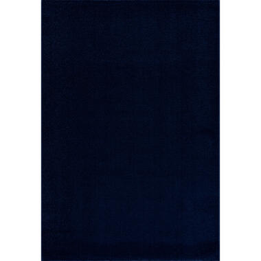 Uni Effen Laagpolig Vloerkleed Modern Donker Blauw Navy - 240x340 CM product