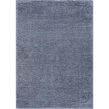 Porto Soft Fluffy Vloerkleed Hoogpolig Effen Blauw - 140X200 CM product