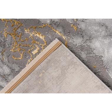 Fashion Marmer - Laagpolig Vloerkleed - Grijs Goud - 160x230 CM product