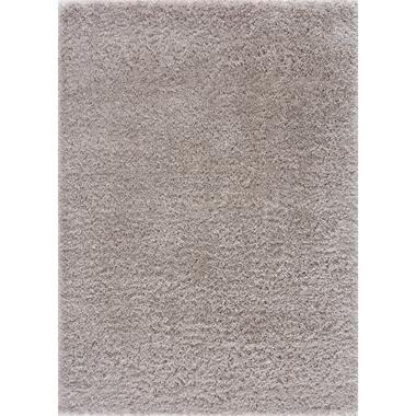 Porto Soft Fluffy Vloerkleed Hoogpolig Effen Licht Grijs - 120X170 CM product