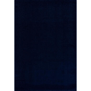 Uni Effen Laagpolig Vloerkleed Modern Donker Blauw Navy - 300x400 CM product