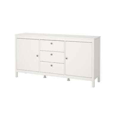 Hioshop Madrid dressoir 2 deuren 3 laden wit product