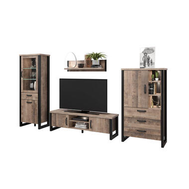 Hioshop Emile A wandkast opstelling- eik decor product