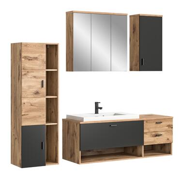 Hioshop Grado badkamer 203cm eik decor-mat grijs product