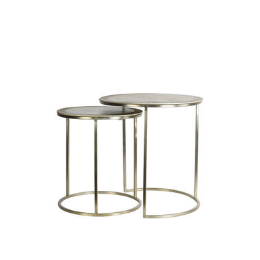 Light & Living - Bijzettafel TALCA - Ø50x52cm - Goud - Set van 2 product