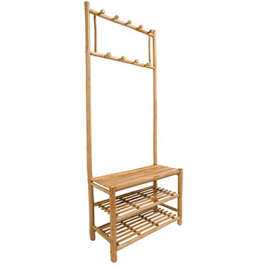 Massief houten garderobe/kledingrek product