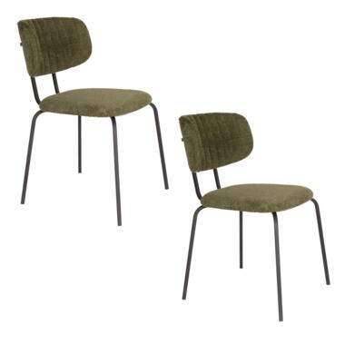 Housecraft Living Jaze Eetkamerstoelen Groen - Set van 2 product