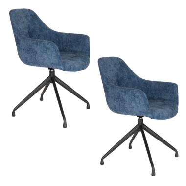 Housecraft Living 2x Wiz Eetkamerstoel draaibaar Blauw product