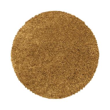 Monaco Soft Rond Shaggy Hoogpolig Vloerkleed Goud - 160 CM ROND product