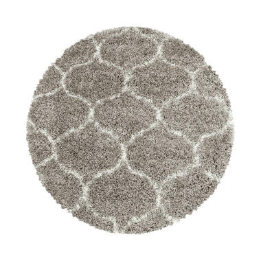 Opera Soft Shaggy Rond Hoogpolig Vloerkleed Beige - 160 CM ROND product