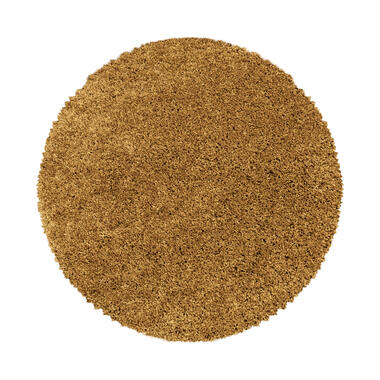 Monaco Soft Rond Shaggy Hoogpolig Vloerkleed Goud - 200 CM ROND product