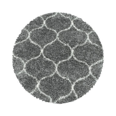 Opera Soft Shaggy Rond Hoogpolig Vloerkleed Grijs - 160 CM ROND product