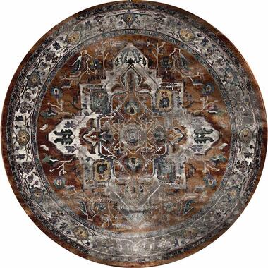 Picasso Castana Vintage Rond Vloerkleed Terra / Multi Laagpolig - 300 CM ROND product