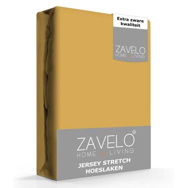 Zavelo® Jersey Hoeslaken Okergeel-1-persoons (80/90x200 cm) product