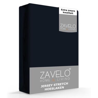 Zavelo® Jersey Hoeslaken Navy-Lits-jumeaux (160x200 cm) product