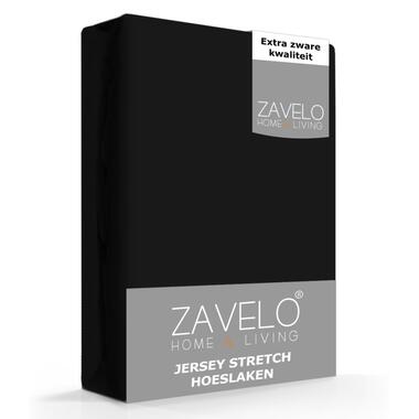 Zavelo® Jersey Hoeslaken Zwart-1-persoons (80/90x200 cm) product