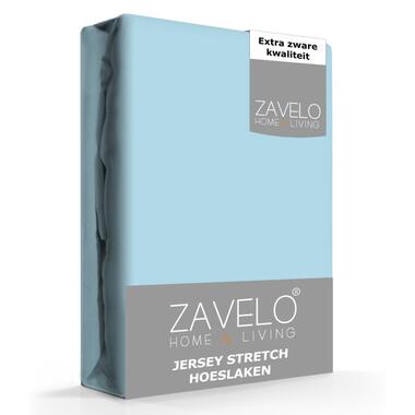 Zavelo® Jersey Hoeslaken Ice-Blue-Lits-jumeaux (190x220 cm) product