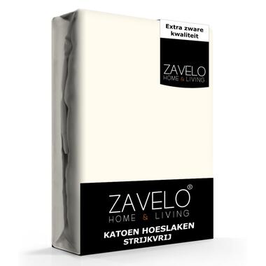 Zavelo Hoeslaken Katoen Strijkvrij Ivoor-1-persoons (90x200 cm) product