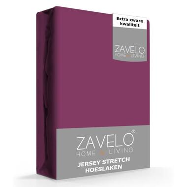 Zavelo® Jersey Hoeslaken Paars-2-persoons (140x200 cm) product